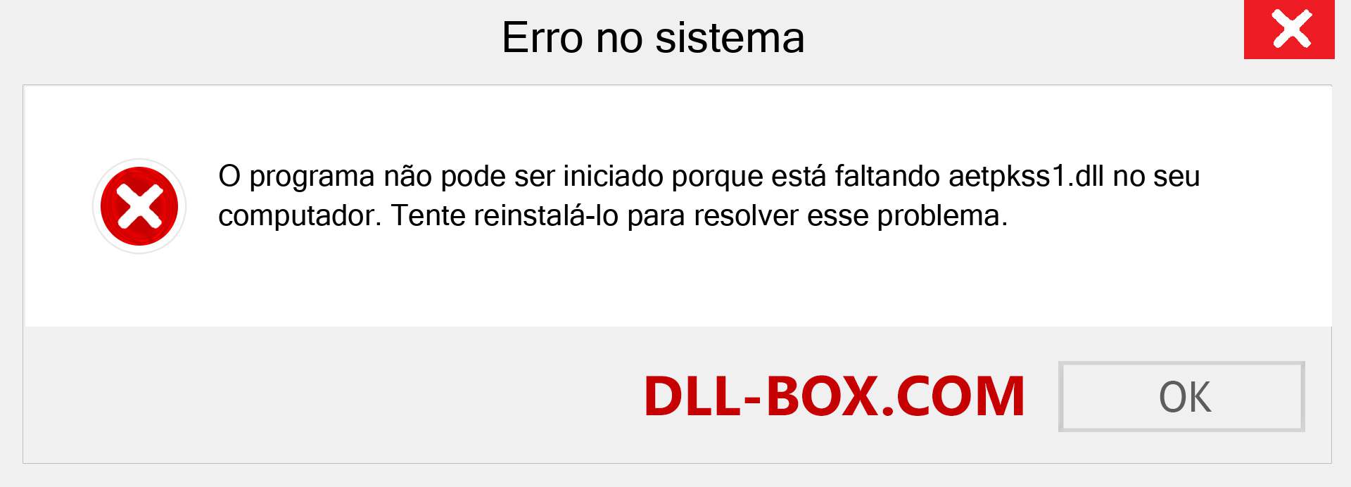 Arquivo aetpkss1.dll ausente ?. Download para Windows 7, 8, 10 - Correção de erro ausente aetpkss1 dll no Windows, fotos, imagens